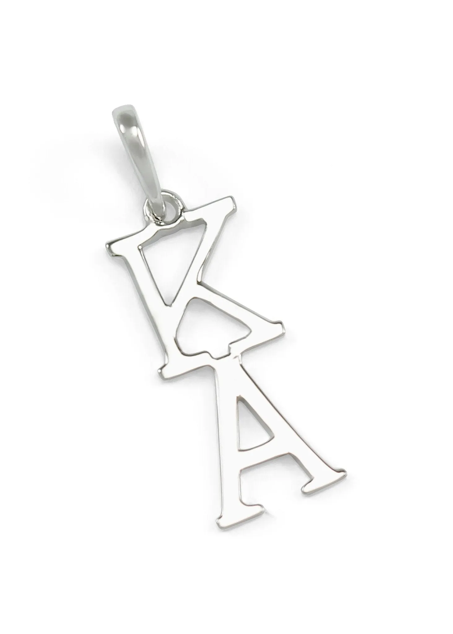 14k White Gold Kappa Alpha Lavaliere