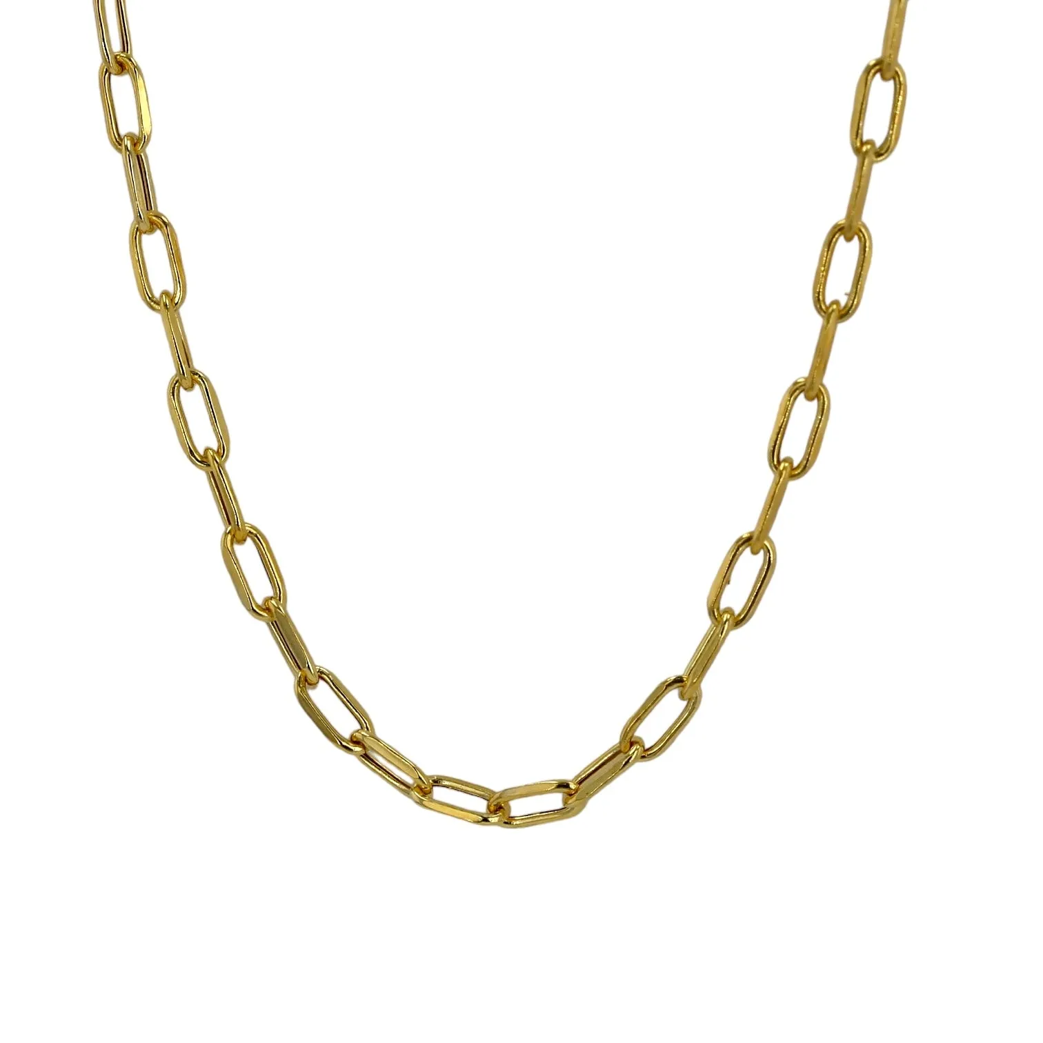 14k Yellow gold paper clip chain-225517