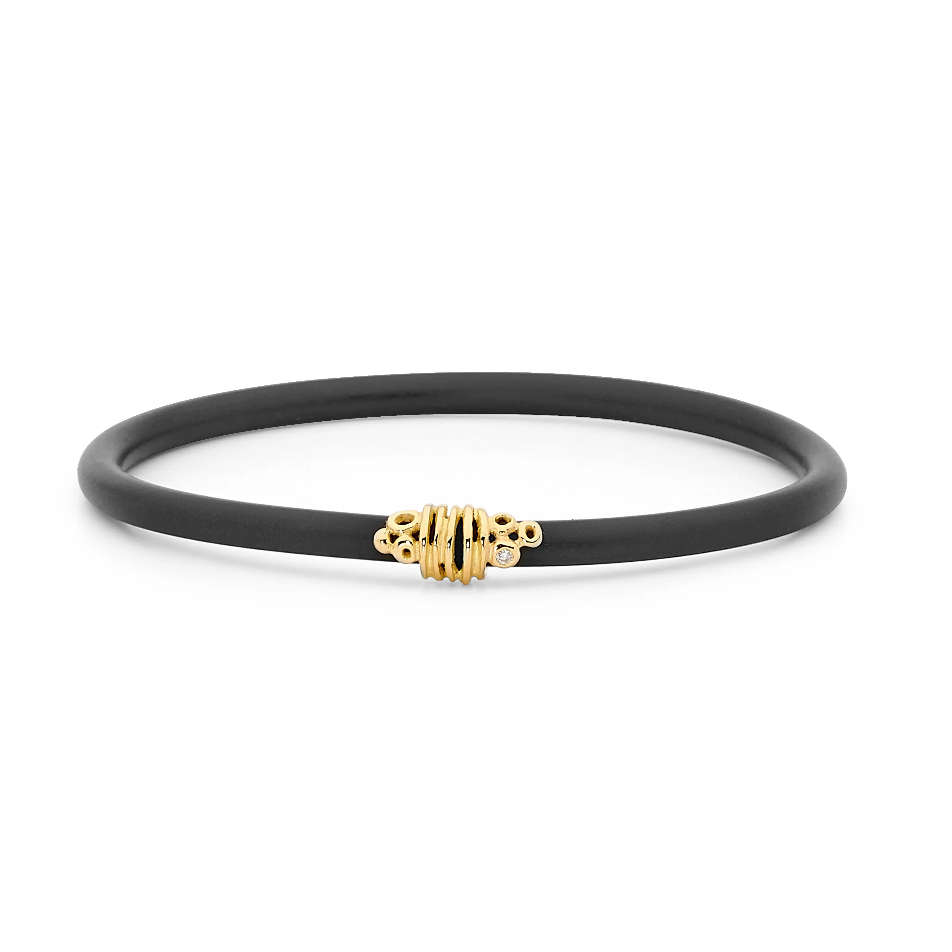 18ct Yellow Gold Neoprene Bangle