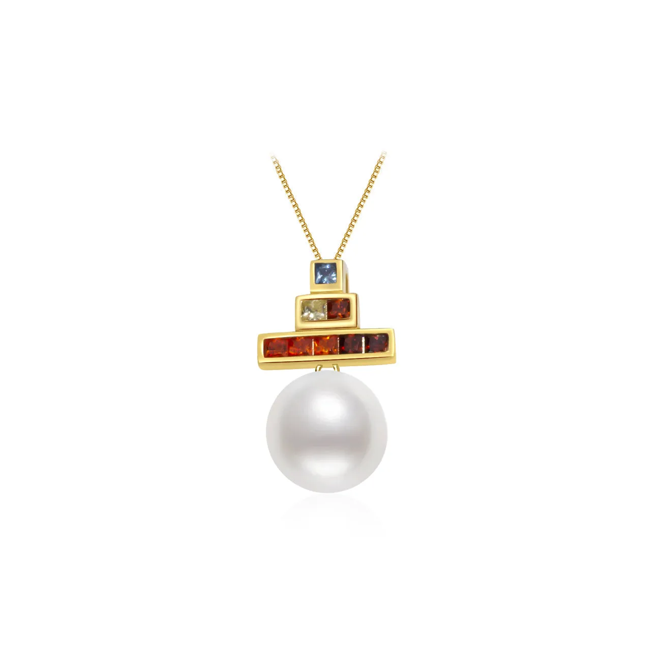 18K Solid Pearl Necklace KN00042