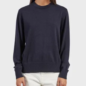 Academy Brand Women's Merino Crew - Midnight Navy