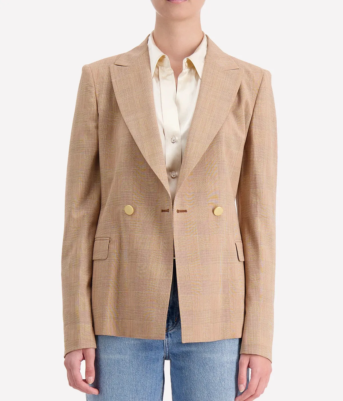 Alba Blazer in Brown Check