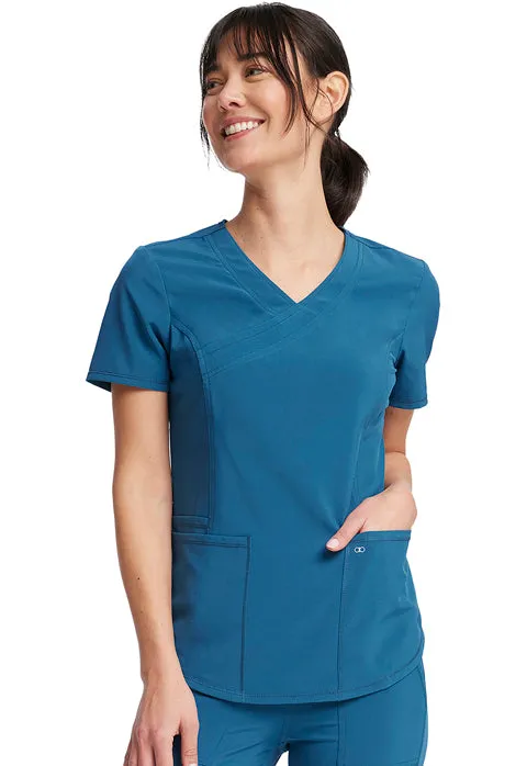 Allura by Cherokee Women's Mock Wrap Scrub Top CKA688