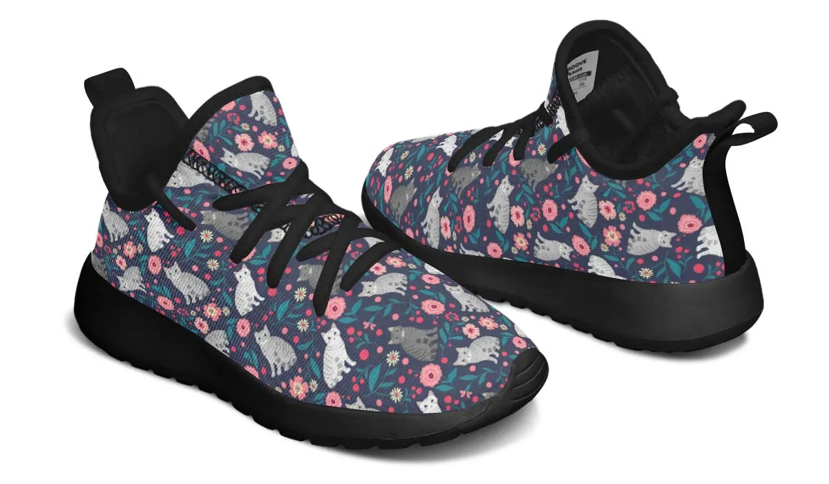 American Shorthair Cat Flower Kids Sneakers