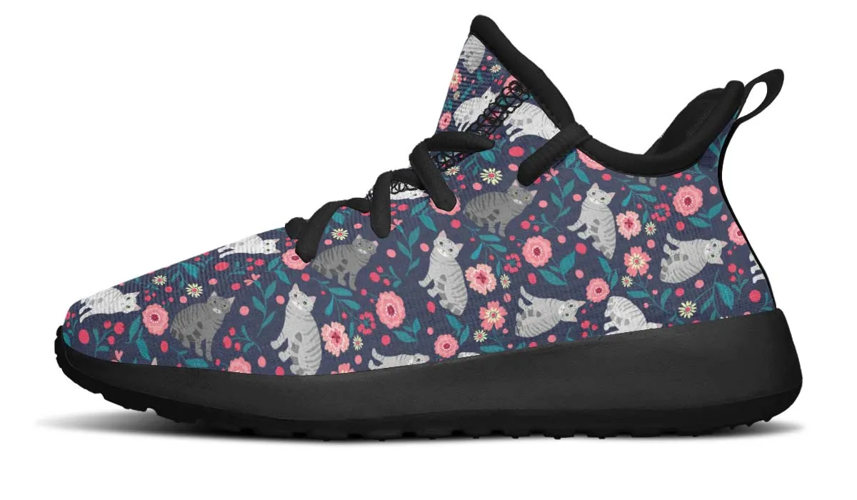 American Shorthair Cat Flower Kids Sneakers