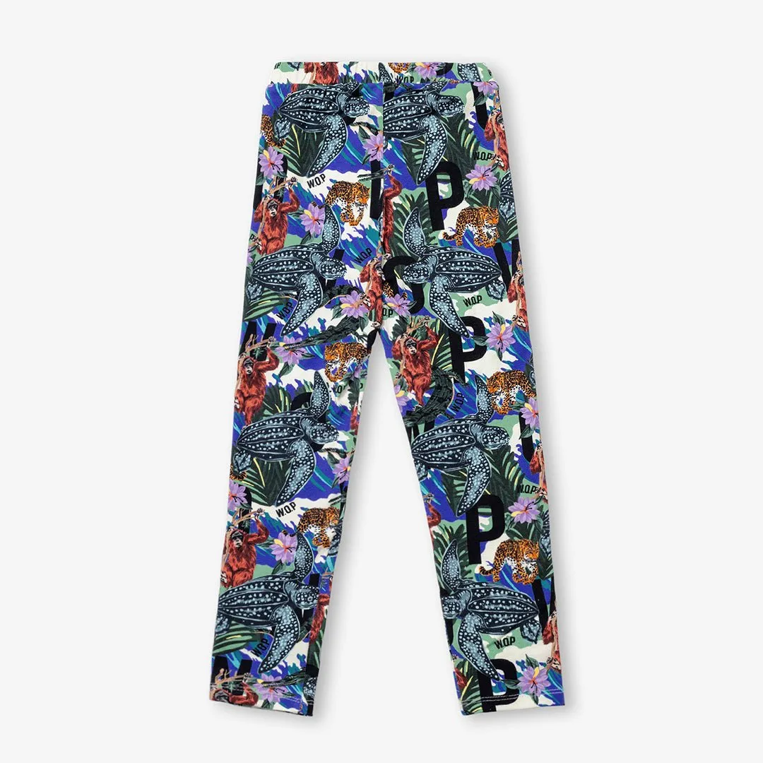 Animal Lovers" printed leggings for children