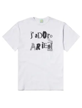 Aries Womens J'Adoro Aries Ransom SS Tee White