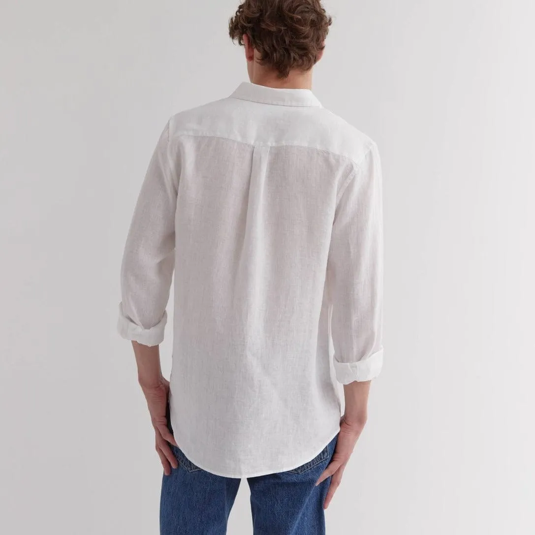 Assembly Label Casual Long Sleeve Shirt - White