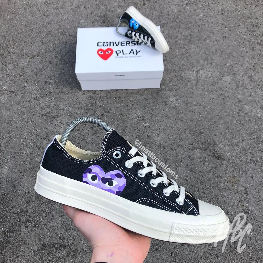 Bape Camo - Converse X CDG Black Custom