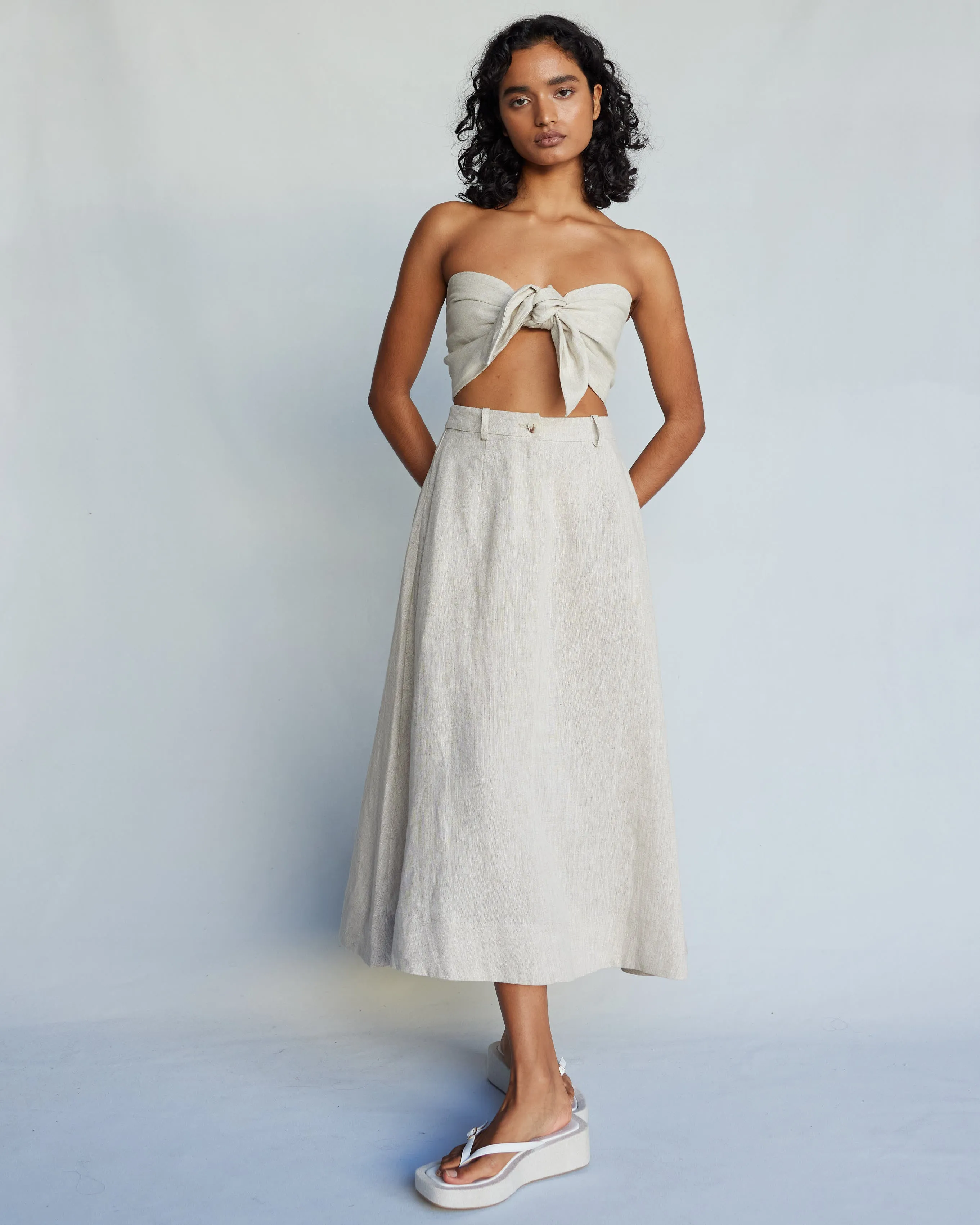 Barossa Linen Skirt - Natural