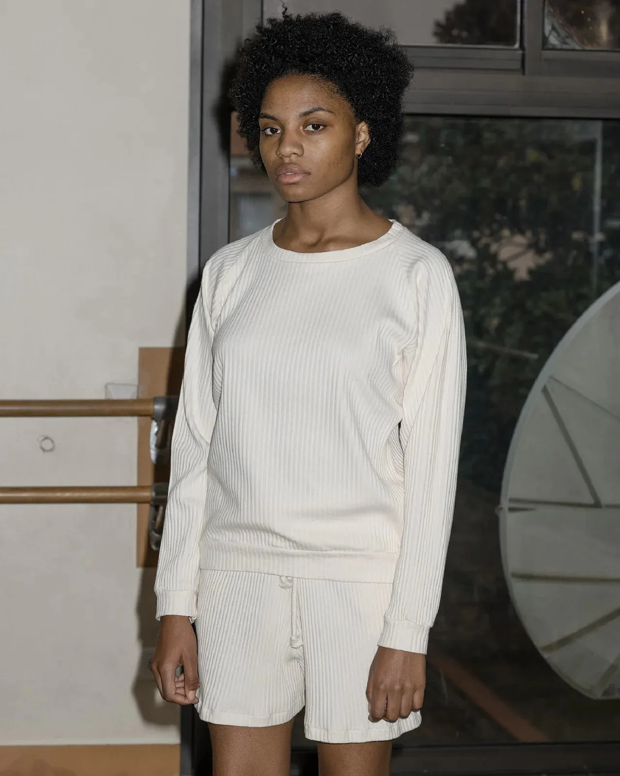 BASERANGE | BASIC SWEAT | OFF WHITE RIB