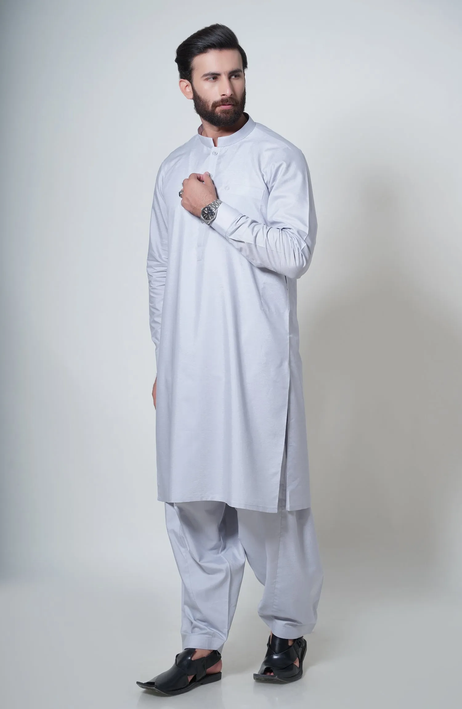 Basic Band Collar Shalwar Suit