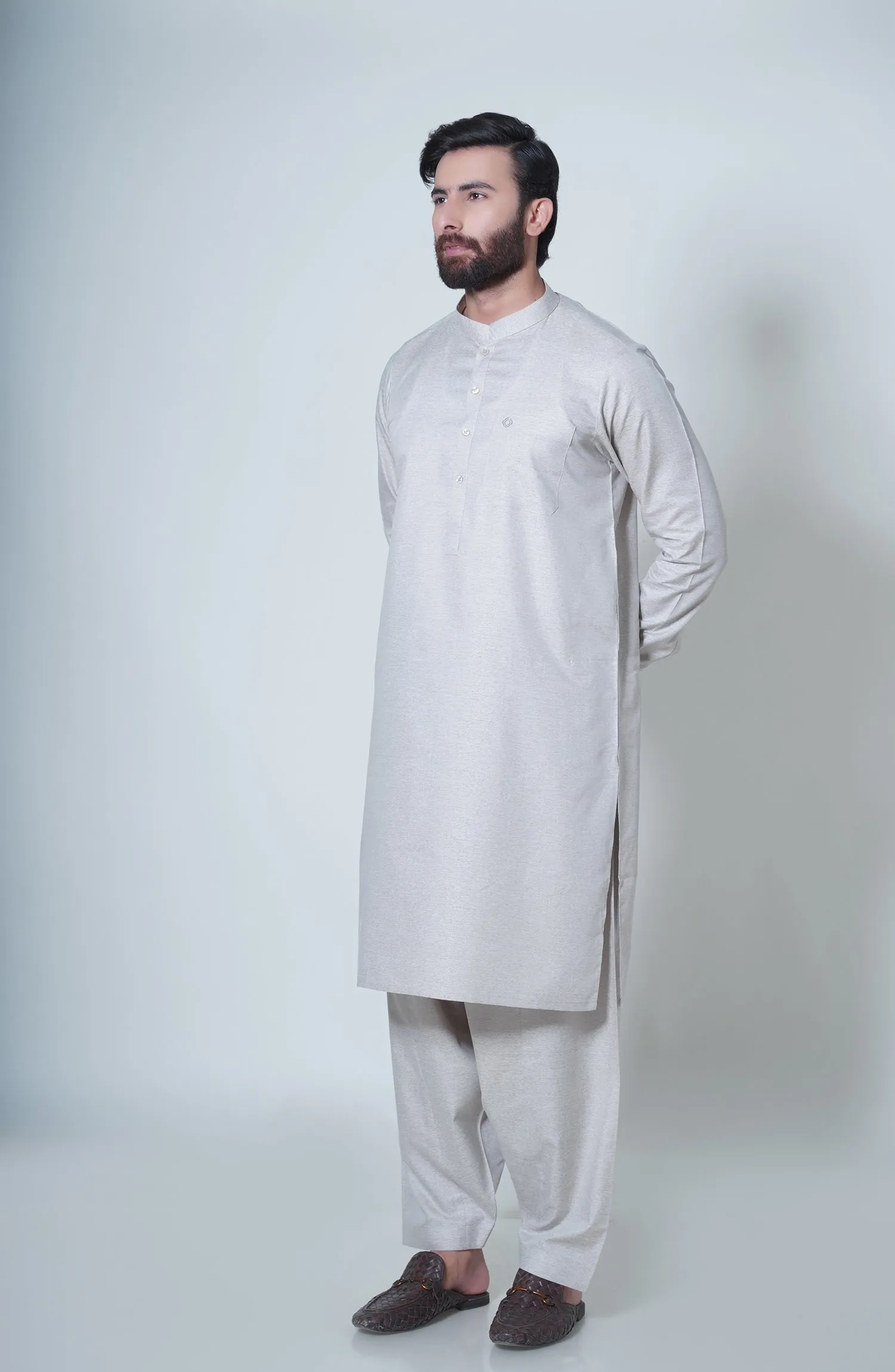 Basic Band Collar Shalwar Suit