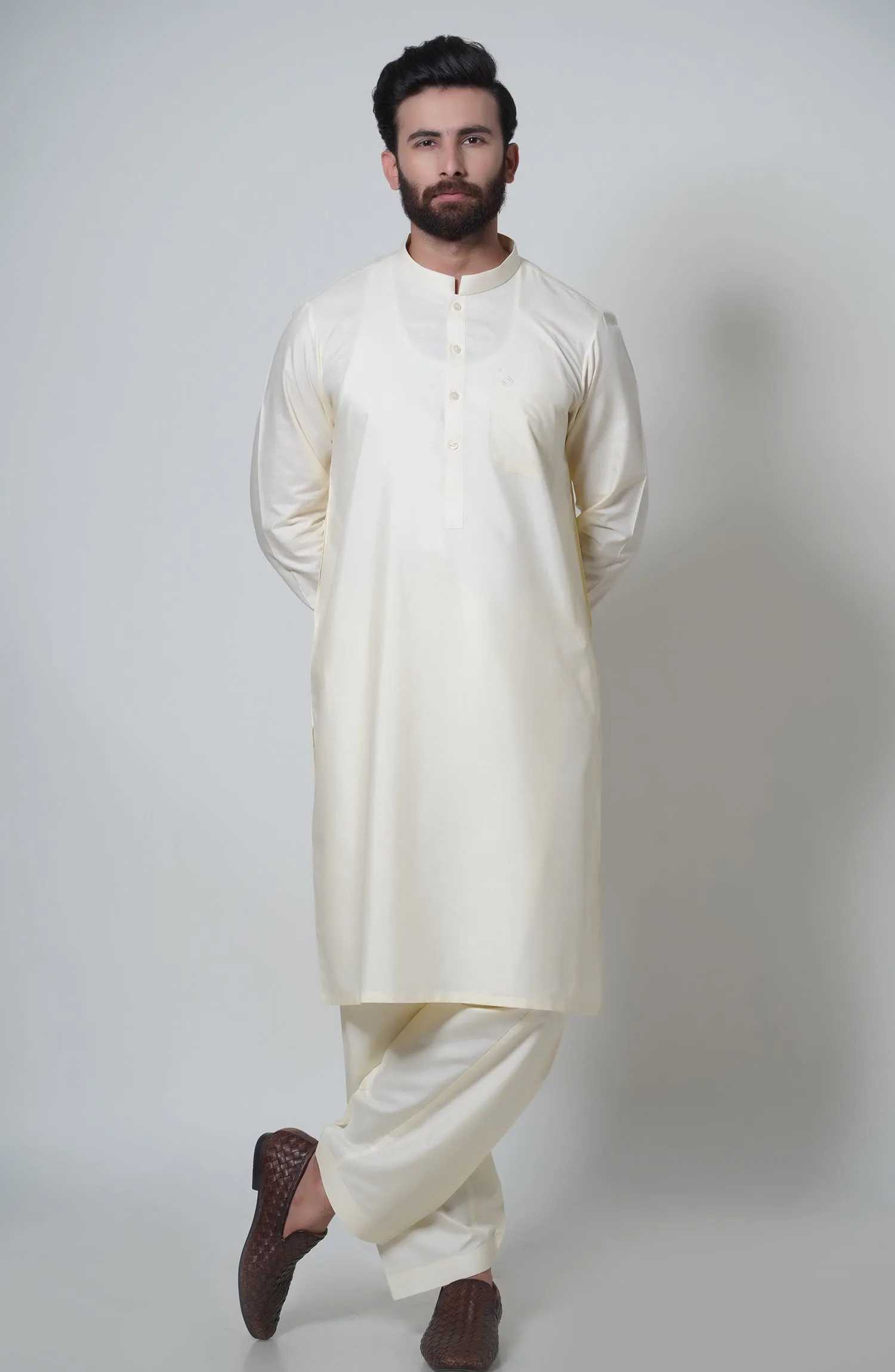 Basic Band Collar Shalwar Suit