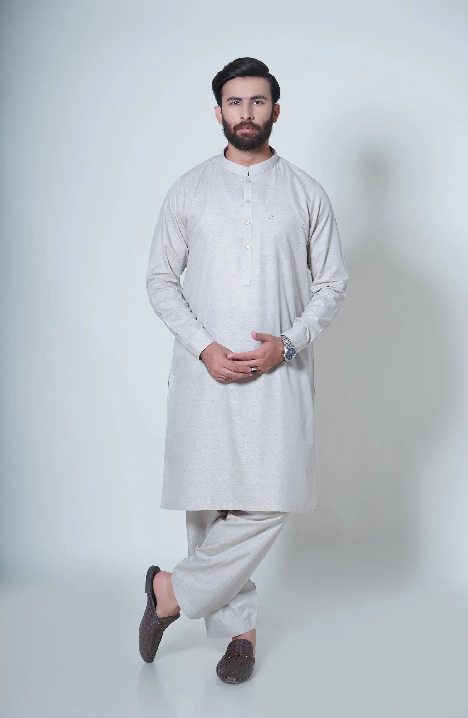 Basic Band Collar Shalwar Suit