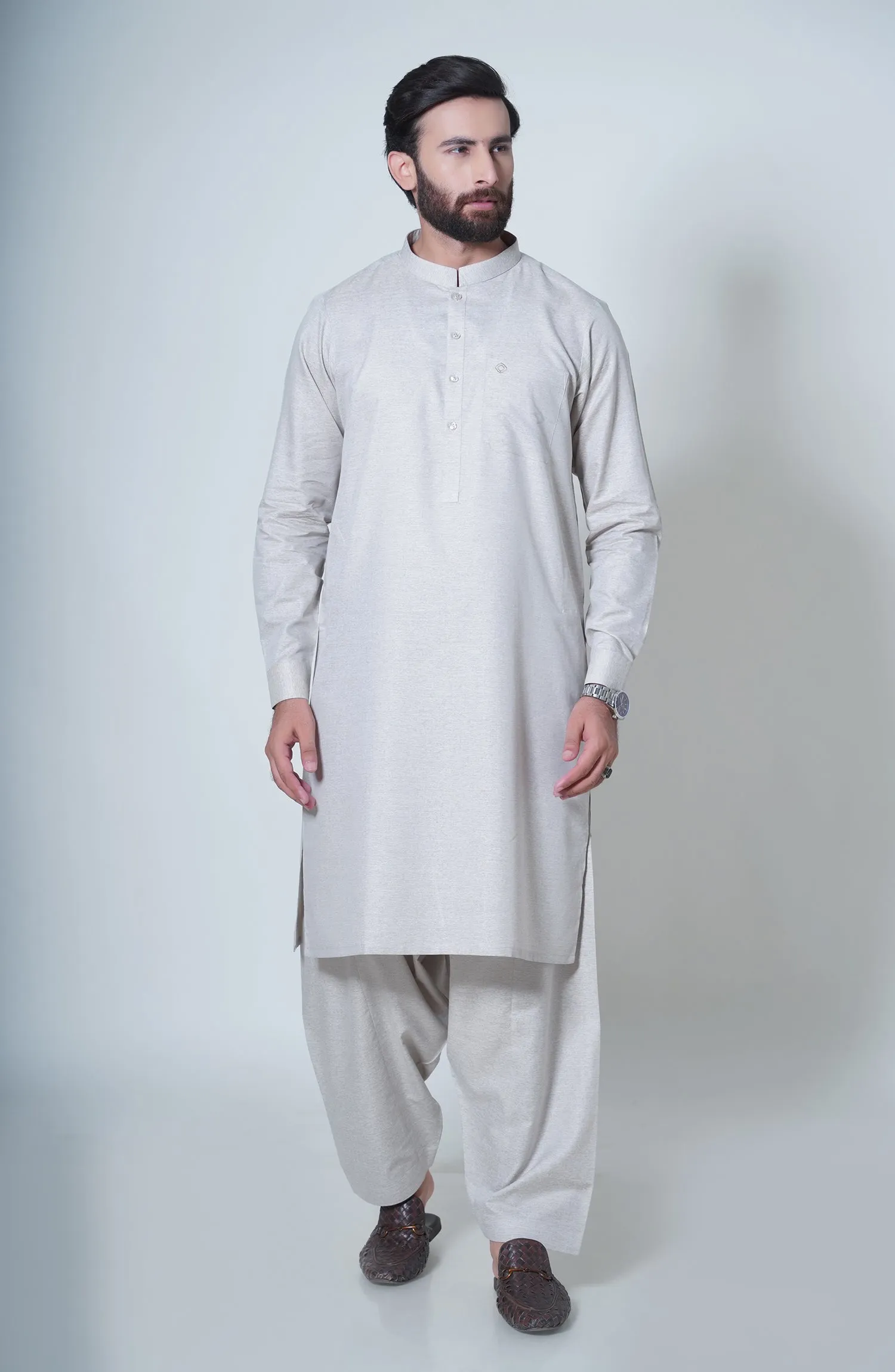 Basic Band Collar Shalwar Suit