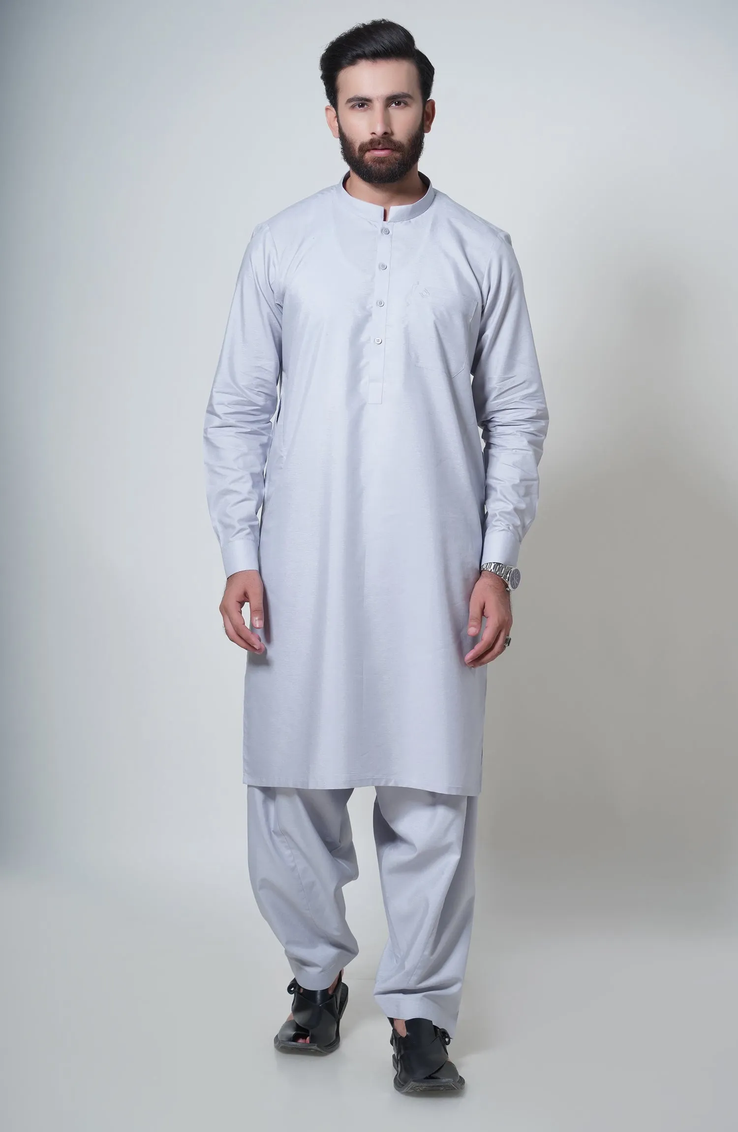 Basic Band Collar Shalwar Suit