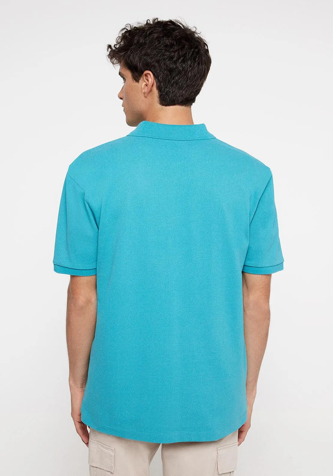 Basic piqué polo shirt - Blue