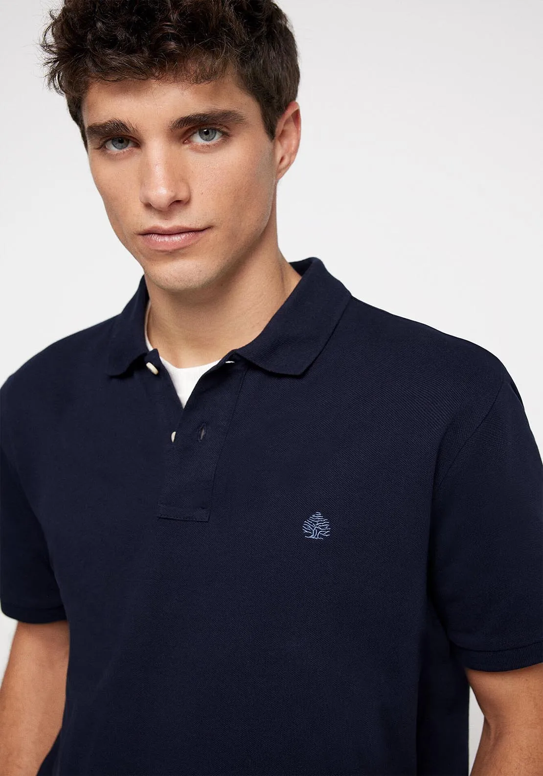 Basic piqué polo shirt - Navy