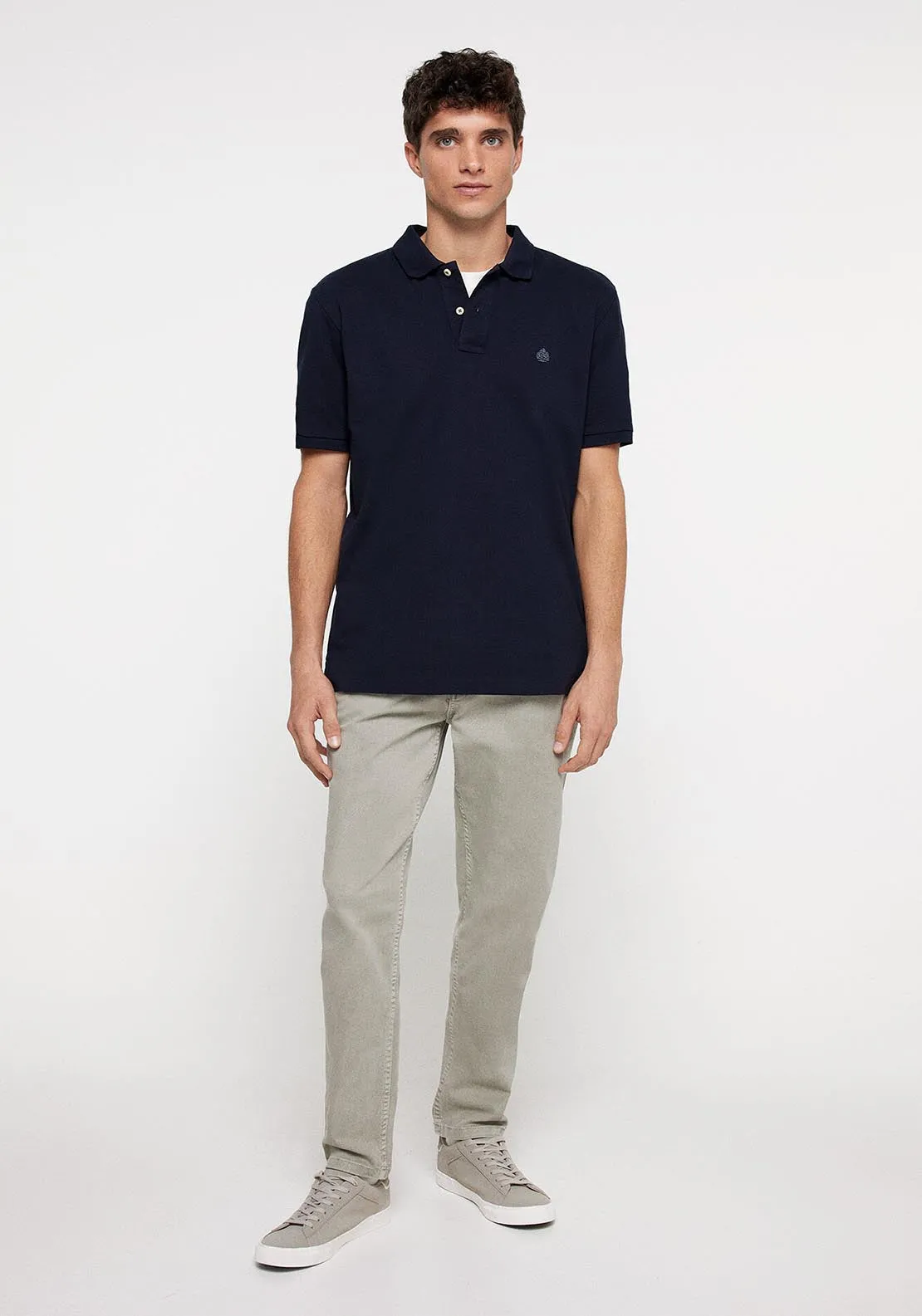 Basic piqué polo shirt - Navy