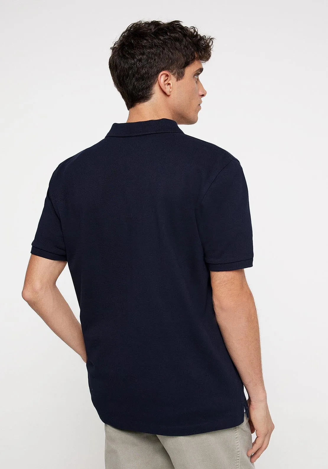 Basic piqué polo shirt - Navy