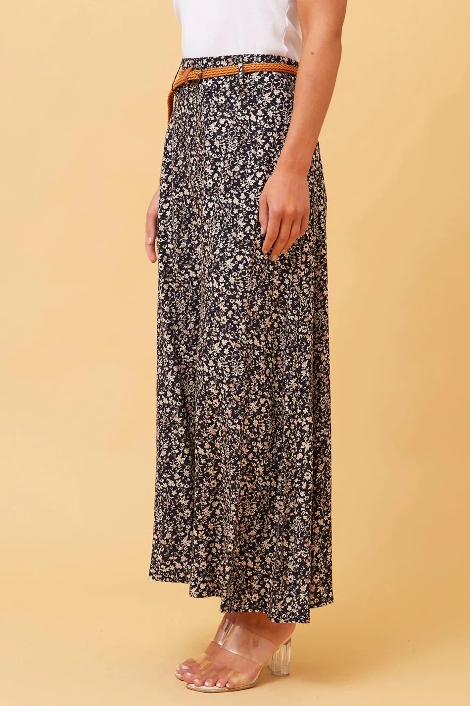 BETTY FLORAL BOHO MAXI SKIRT