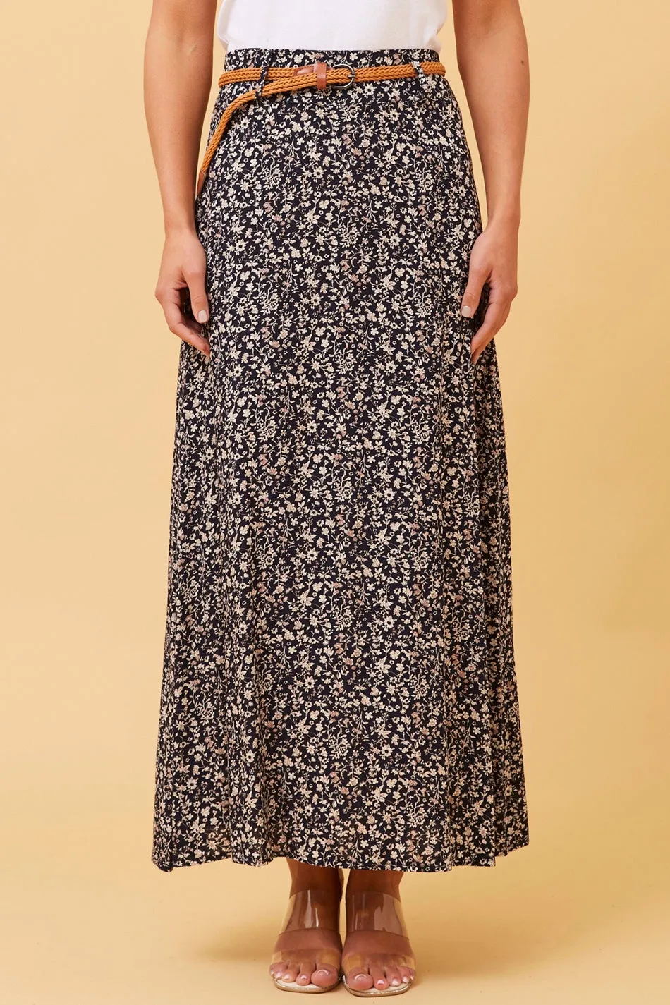 BETTY FLORAL BOHO MAXI SKIRT