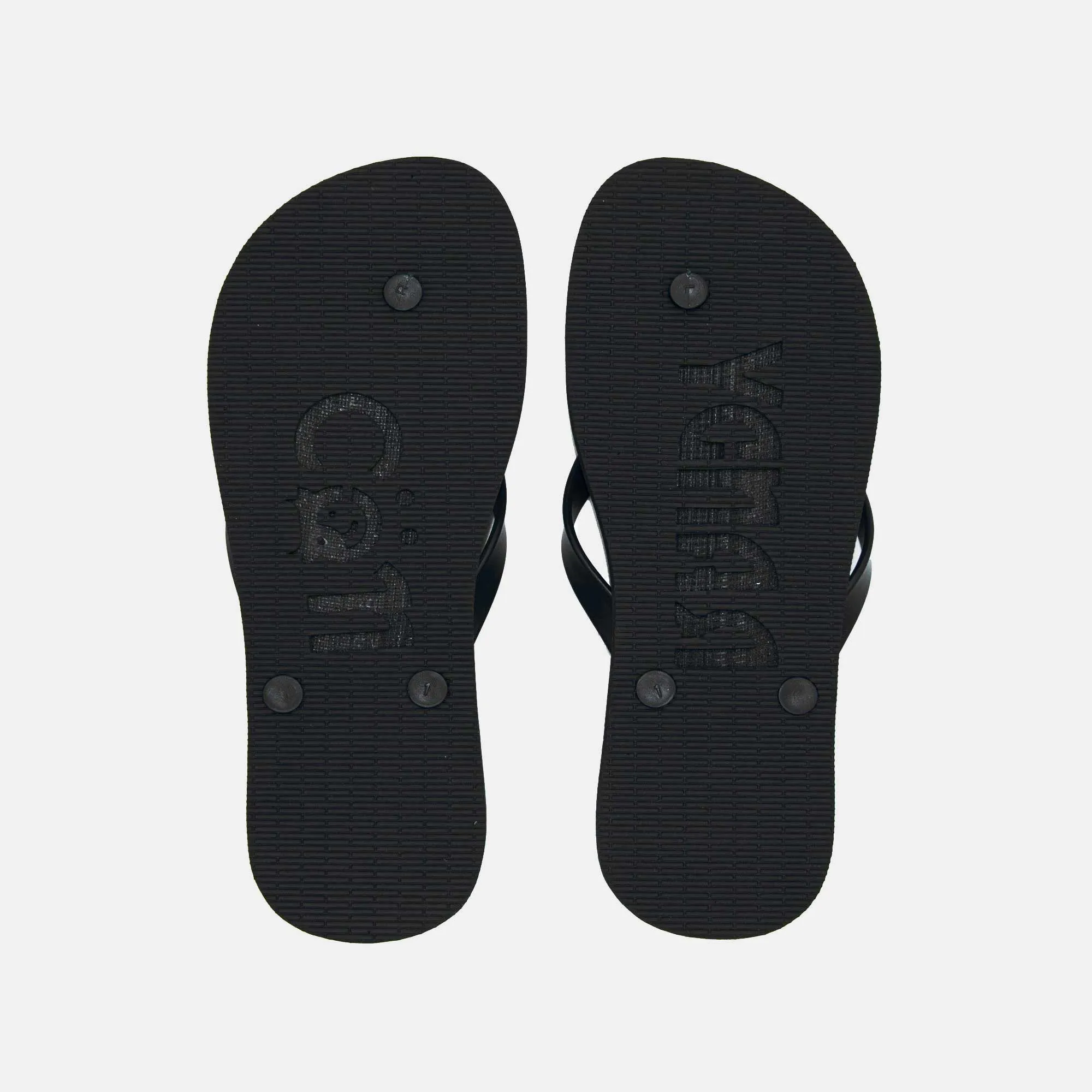 Black Flip Flops - Natural Rubber