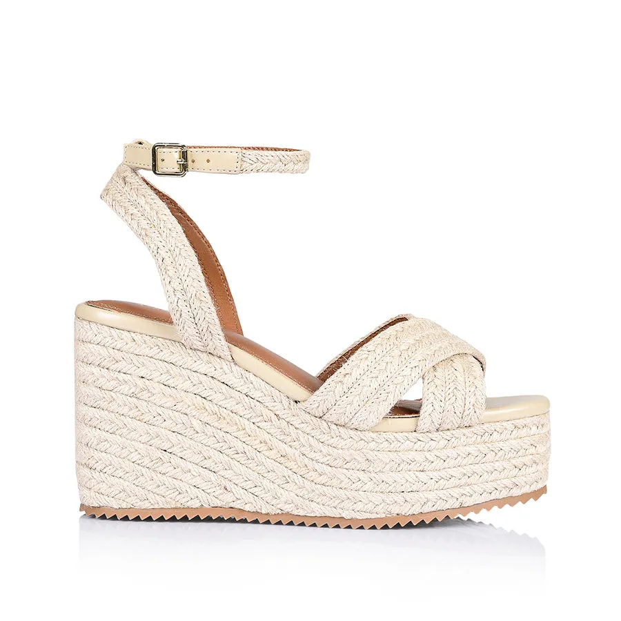 Callie Rope Wedges - Natural