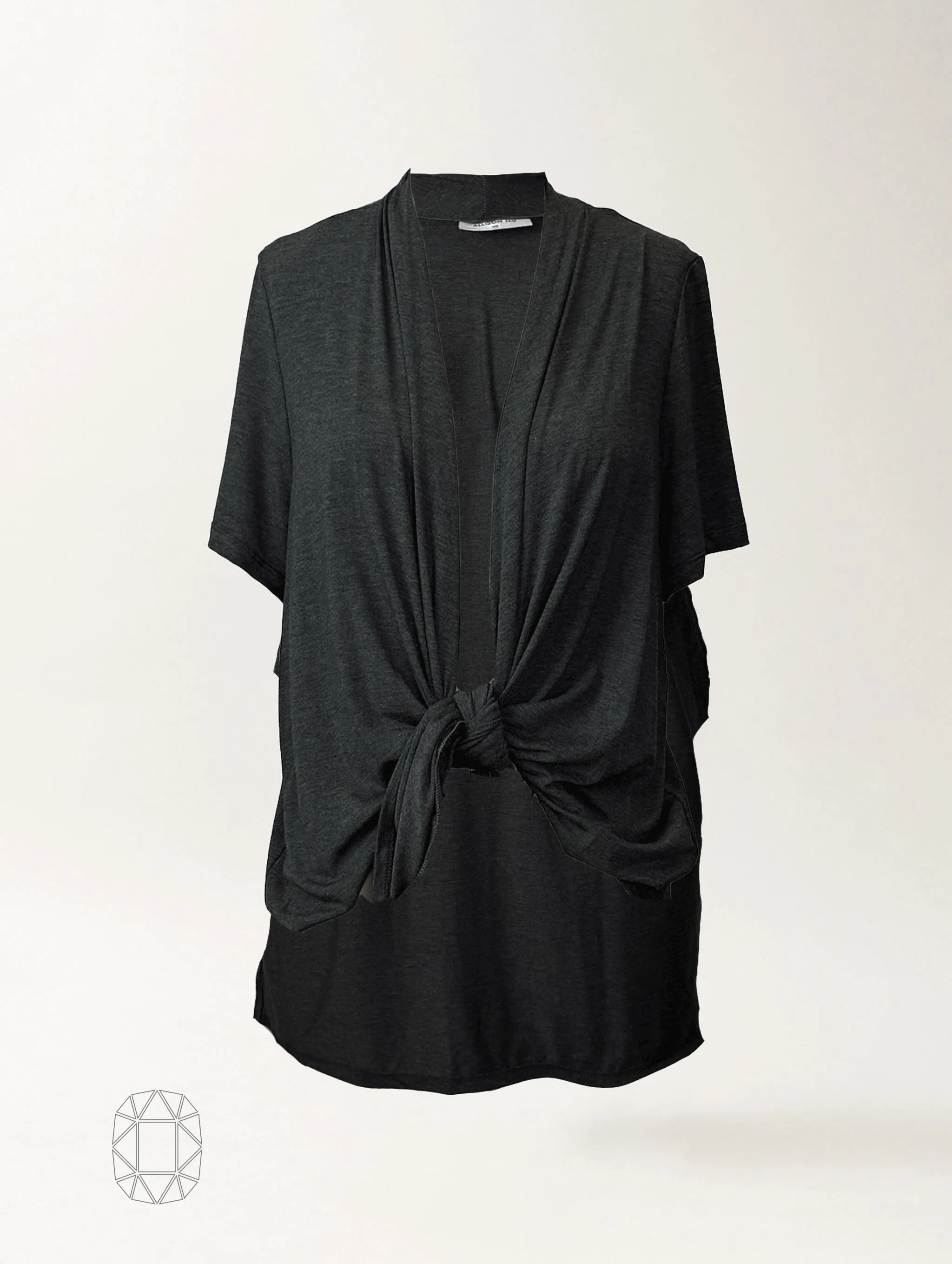 Candice Convertible Top - Dark Charcoal Rayon Jersey