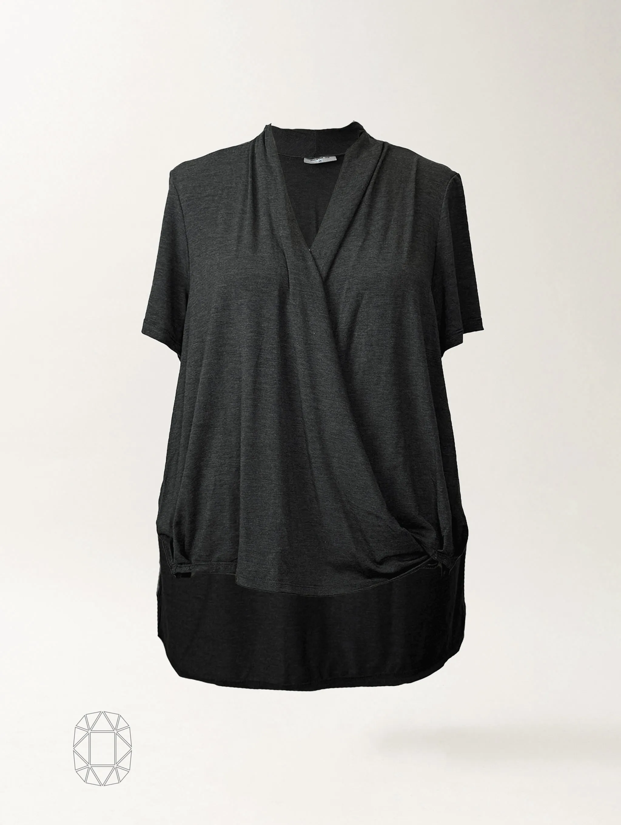 Candice Convertible Top - Dark Charcoal Rayon Jersey