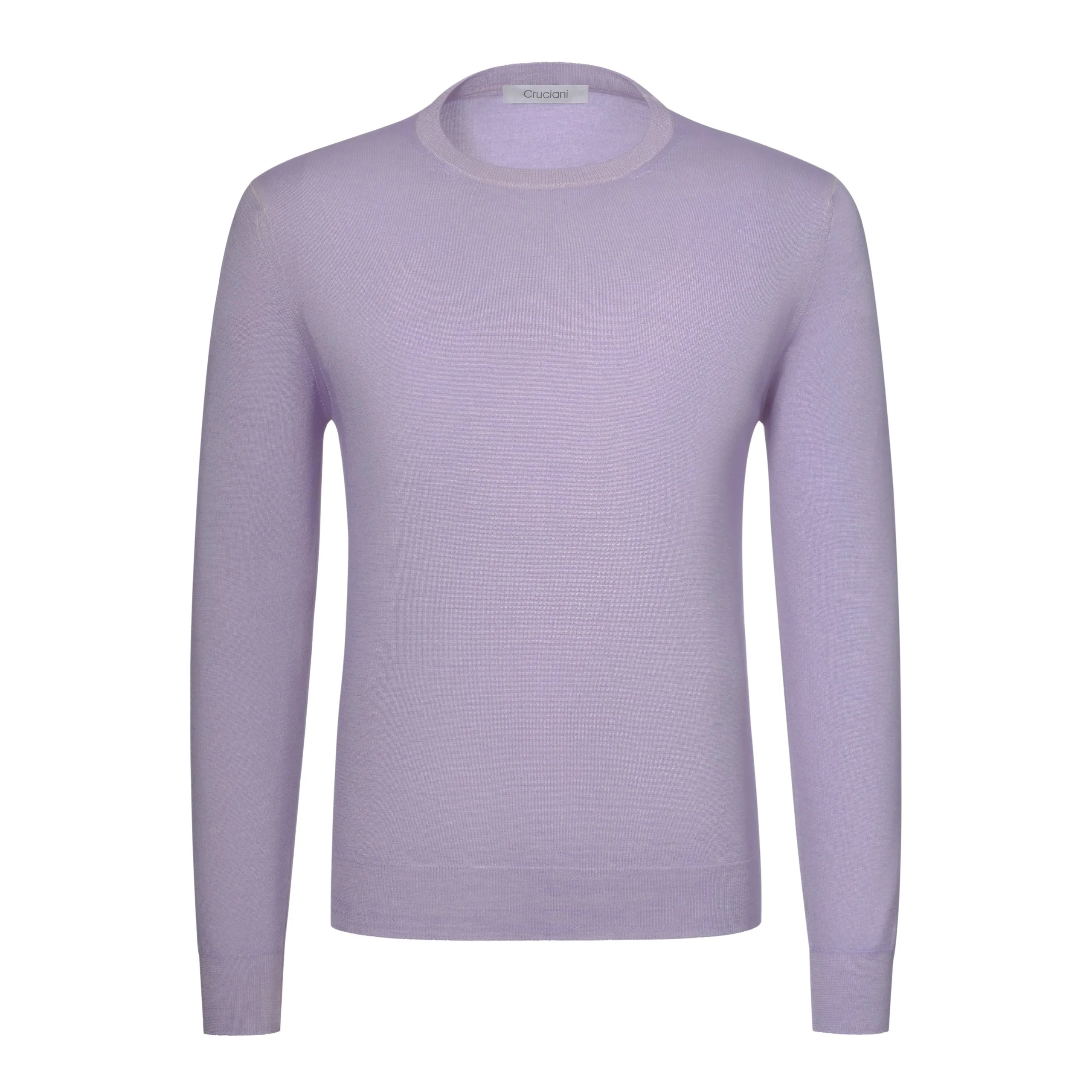 Cashmere and Silk Crew-Neck Sweater in Orchid White