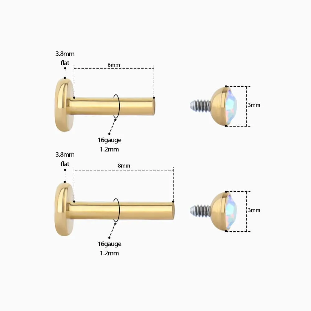 Colored Gem Basic Stud