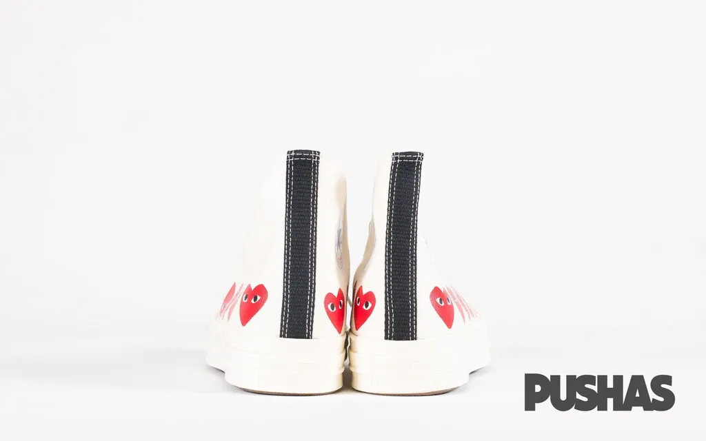 Comme des Garcons Play x Chuck Taylor 1970s Hi 'Multi Heart' - Milk (New)