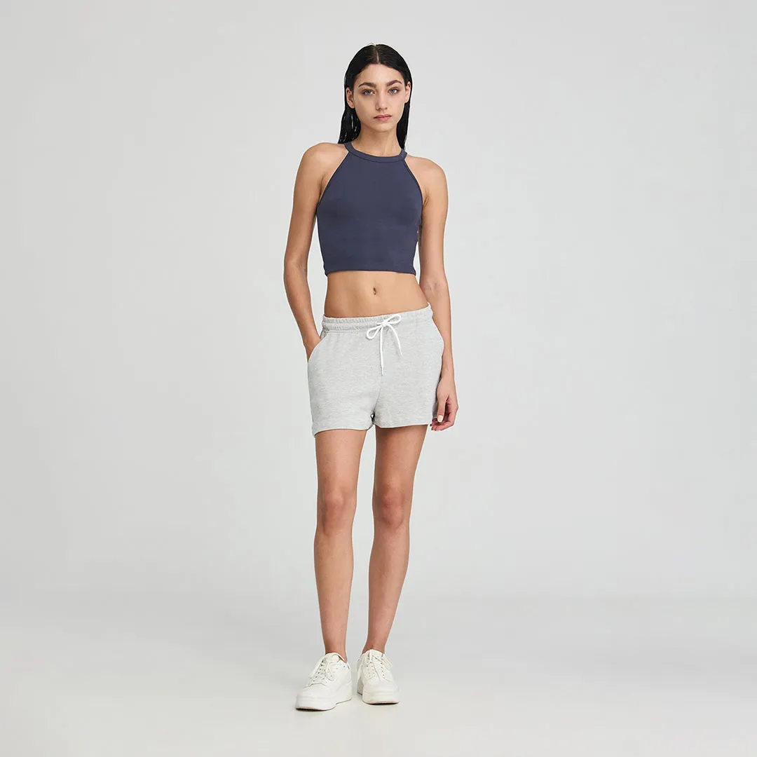 Crew Neck Short Sleeve Cropped T-Shirt