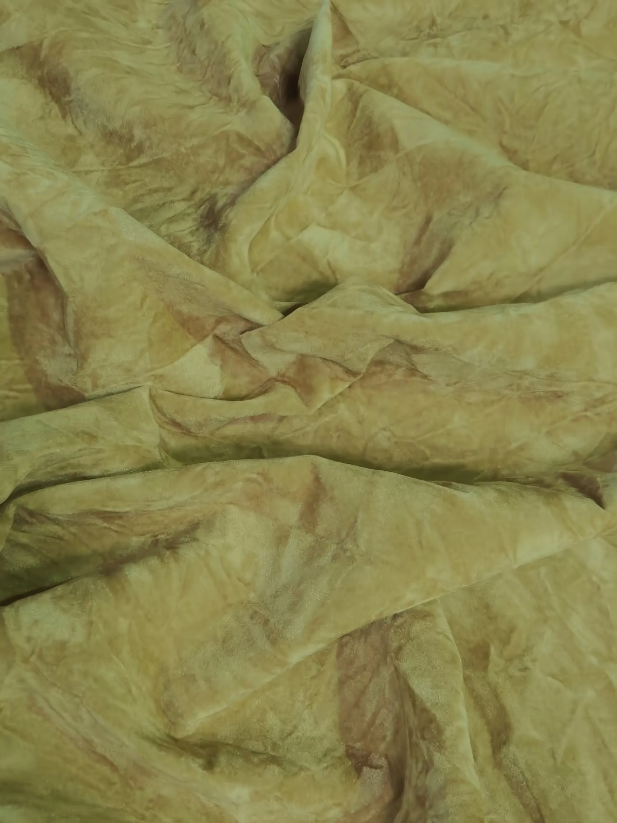 Crush Flocking Upholstery Velour Velvet Fabric / Tan / Sold By The Yard