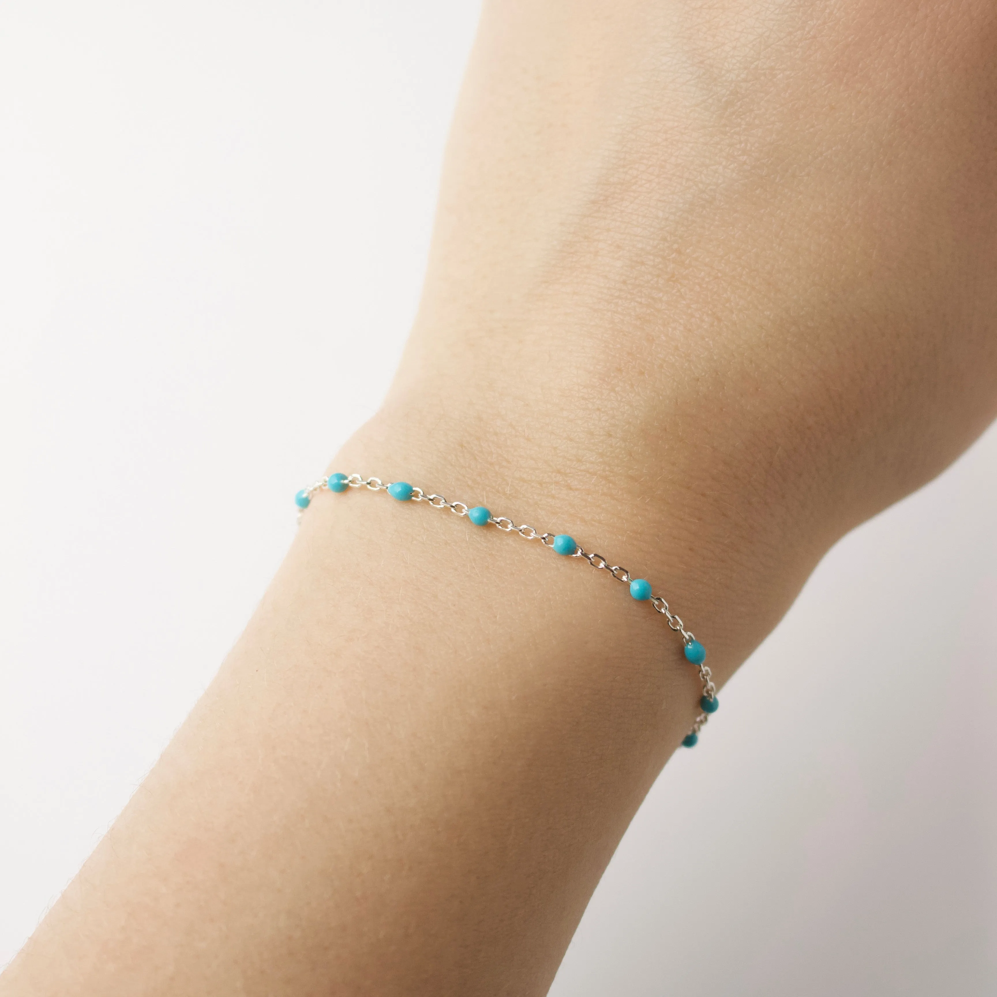 Dainty Enamel Bead Bracelet