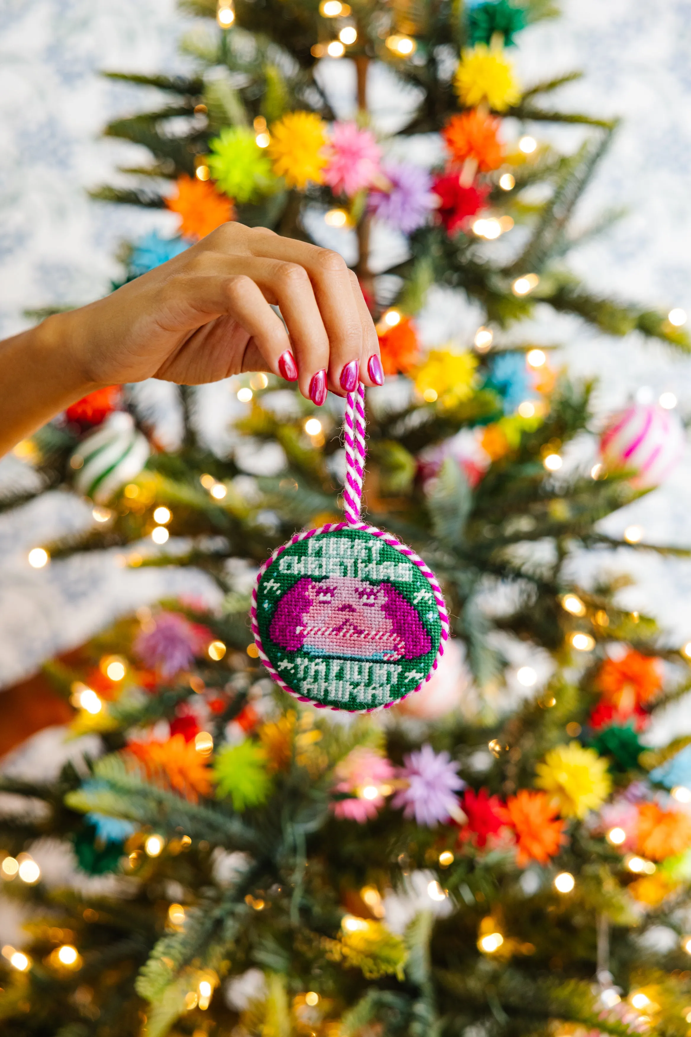 Filthy Animal Needlepoint Ornament