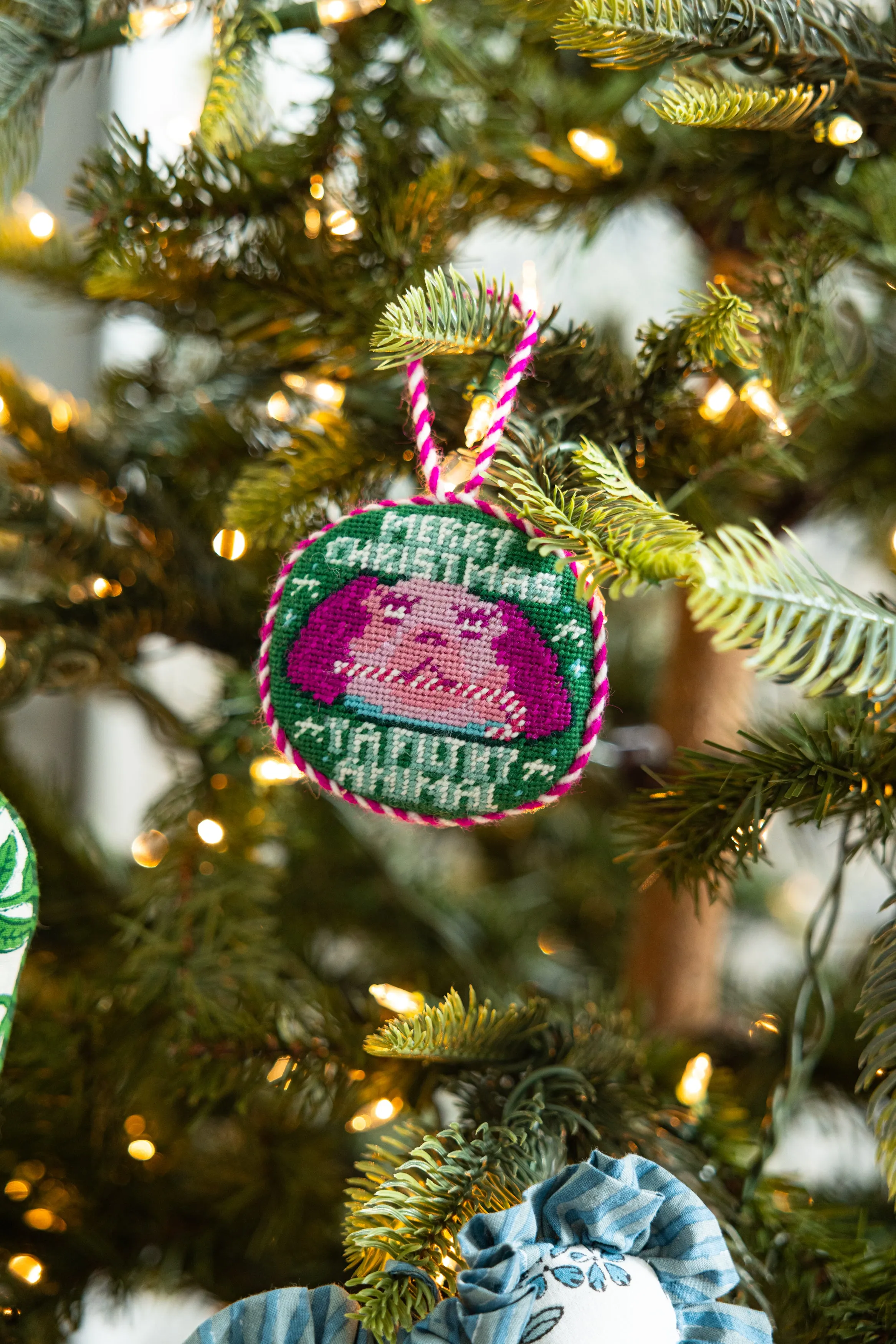 Filthy Animal Needlepoint Ornament