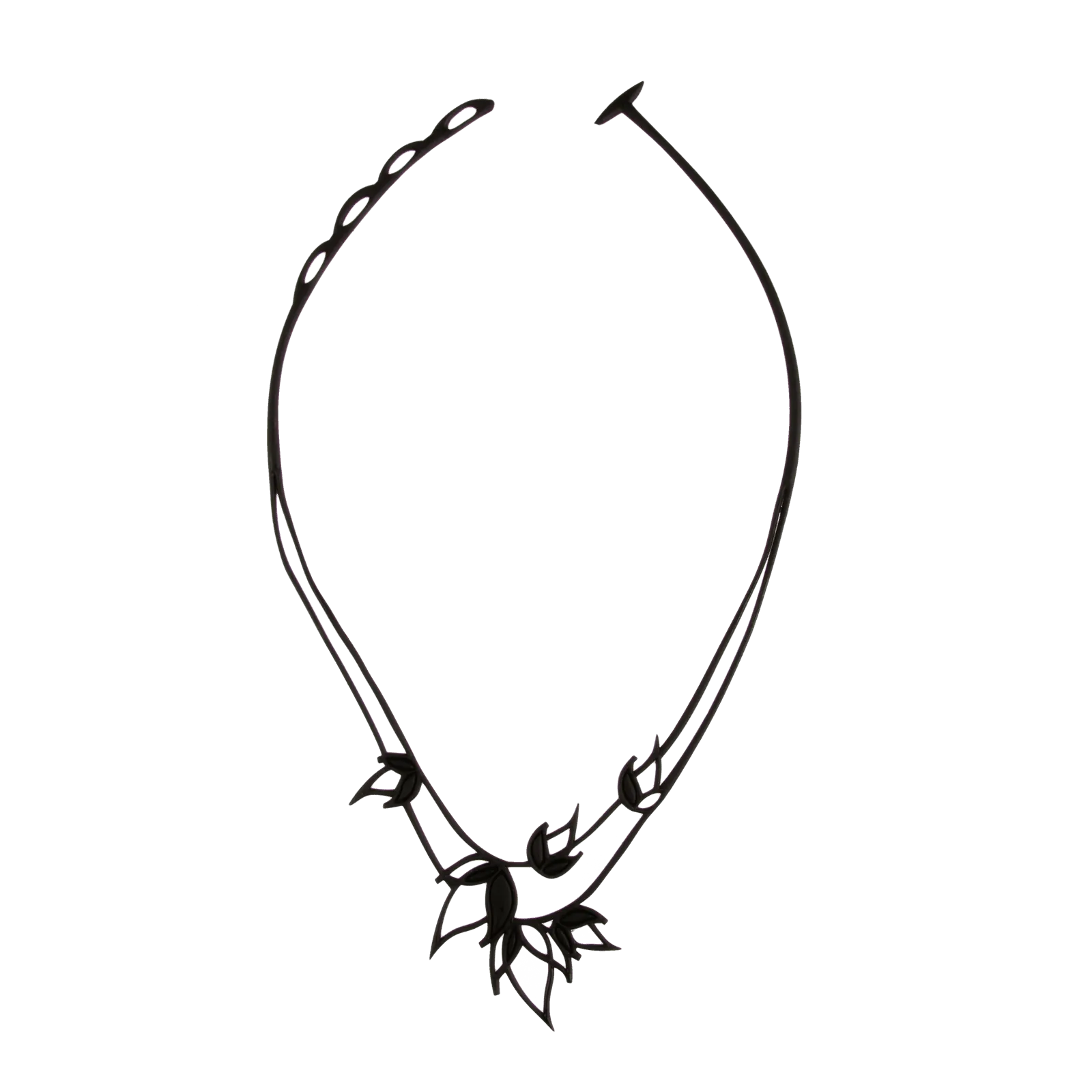 Flame Necklace Black