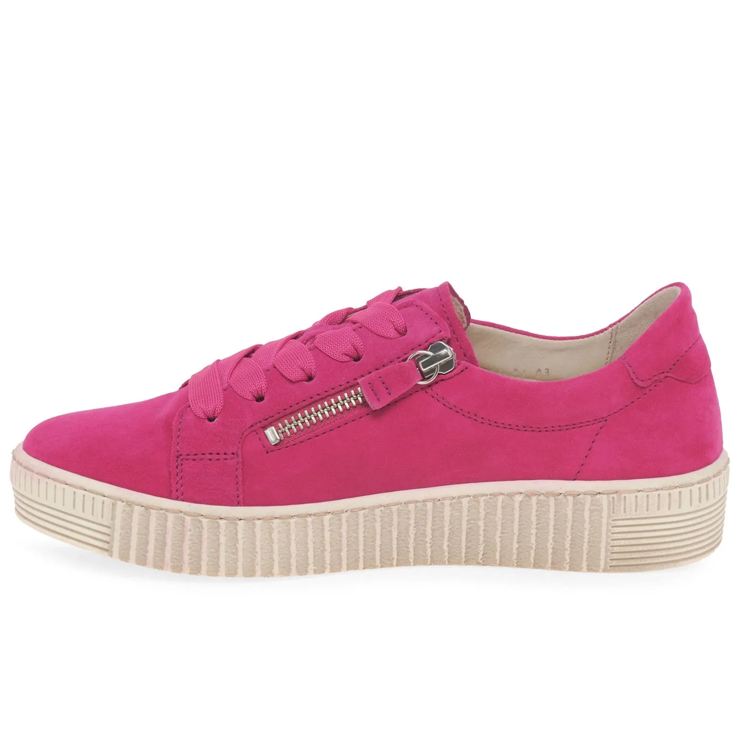 GABOR 43.334.15 NUBUK PINK TRAINERS