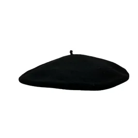 Gaucho Beret - Black Wool