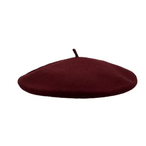 Gaucho Beret - Burgundy Wool