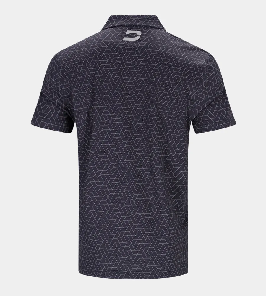 GEOMETRIC POLO - BLACK