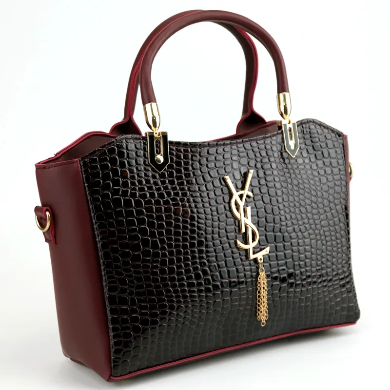 Glossy Texture Formal Leather Shoulder Bags