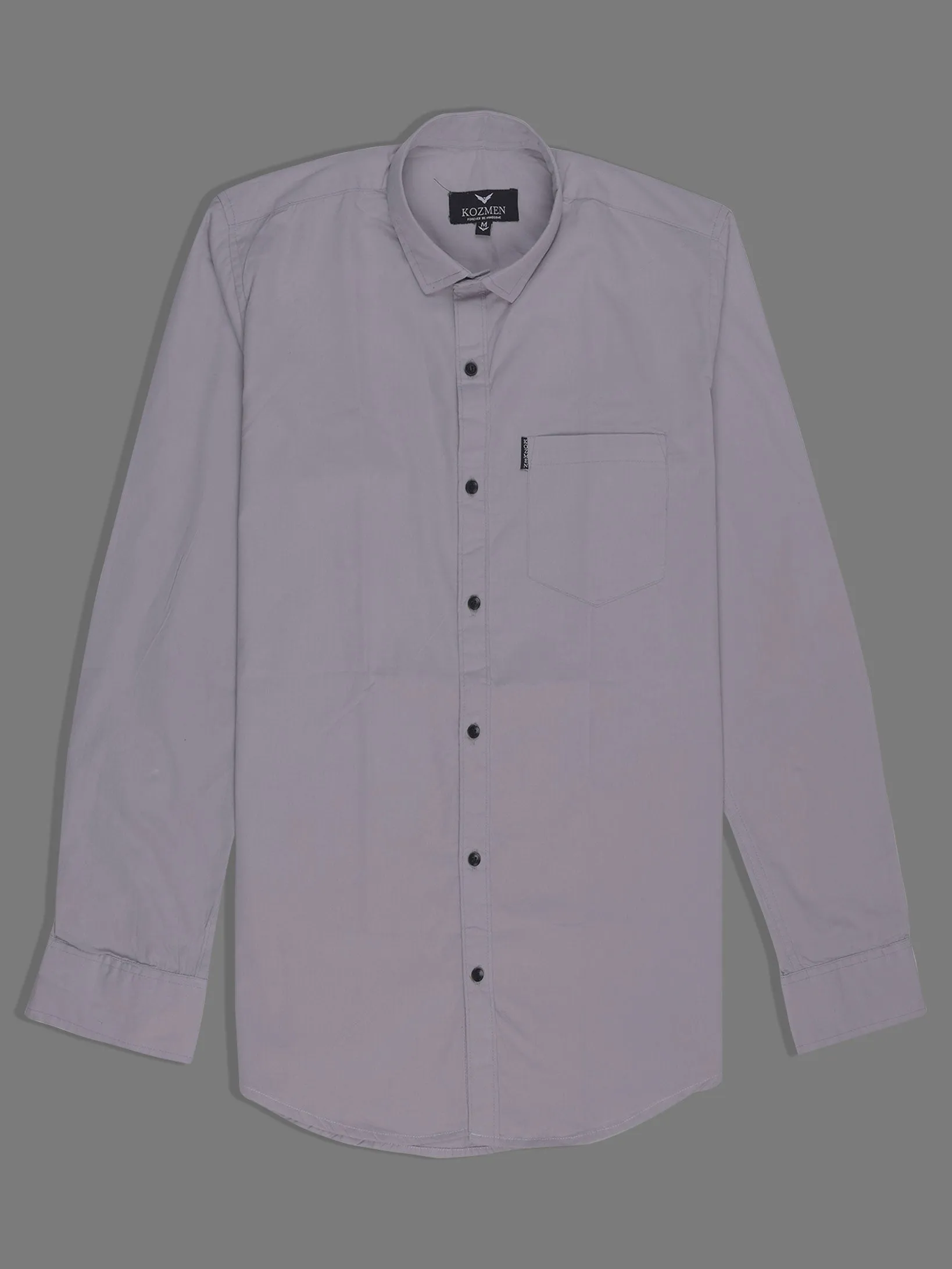 Grey Color Luxuries Solid Shirt