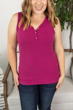 IN STOCK Addison Henley Tank - Berry FINAL SALE