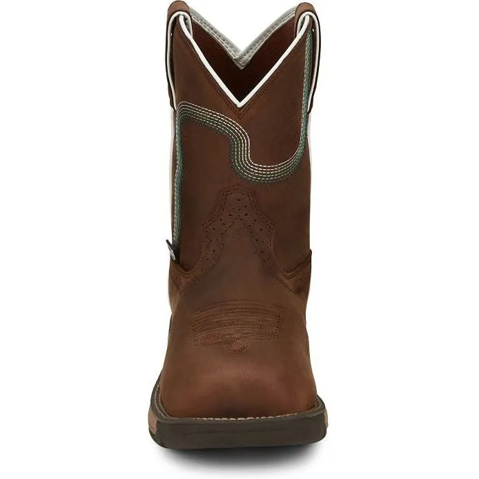 Justin Women's Rush 8 CT WP Western Work Boot -Brown- SE4360