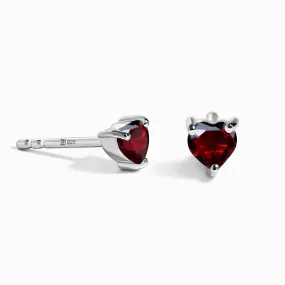 Kids Garnet Earrings - Love