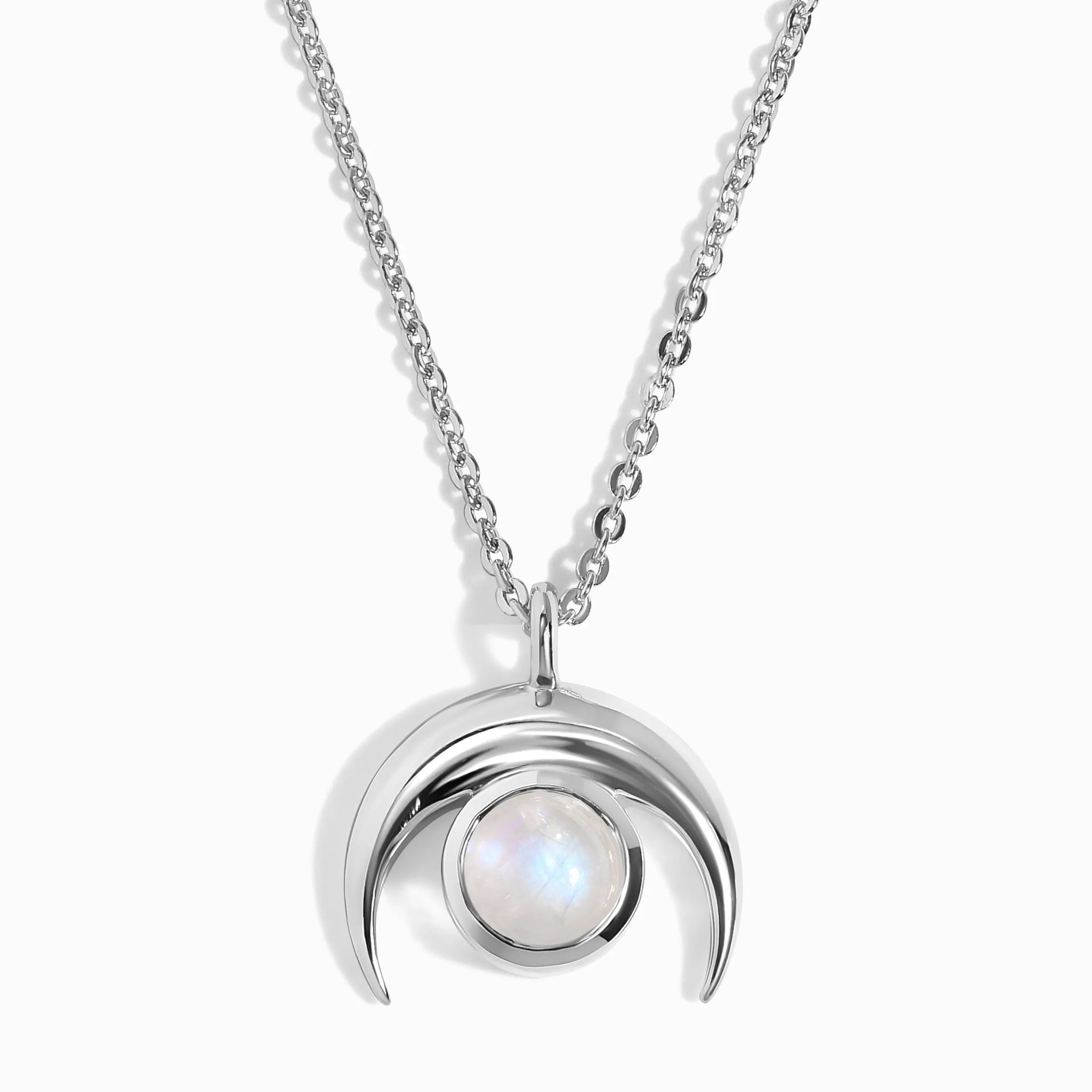 Kids Moonstone Necklace - Crescent Moon Mini